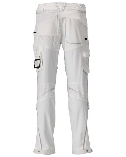 White Coloured Mascot Workwear Mens Customized Ultimate Stretch Trousers on white background 