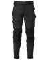 Black Coloured Mascot Workwear Mens Customized Ultimate Stretch Trousers With Kneepad Pockets on white background 