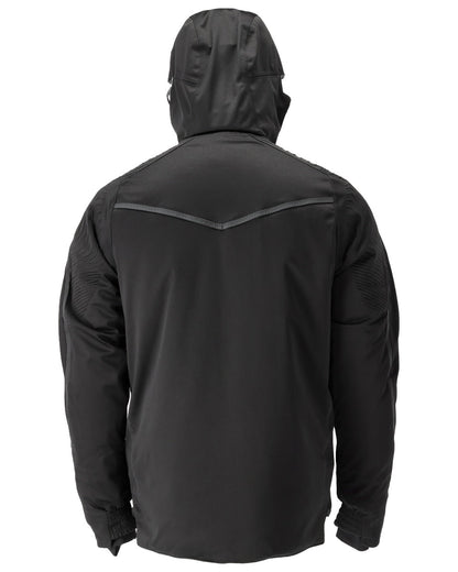 Black Coloured Mascot Workwear Mens Customized Ultimate Stretch Winter Jacket on white background 