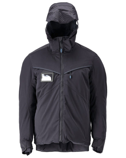 Dark Navy Coloured Mascot Workwear Mens Customized Ultimate Stretch Winter Jacket on white background 