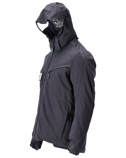 Dark Navy Coloured Mascot Workwear Mens Customized Ultimate Stretch Winter Jacket on white background 