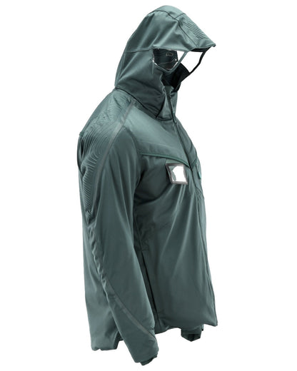 Forest Green Coloured Mascot Workwear Mens Customized Ultimate Stretch Winter Jacket on white background 