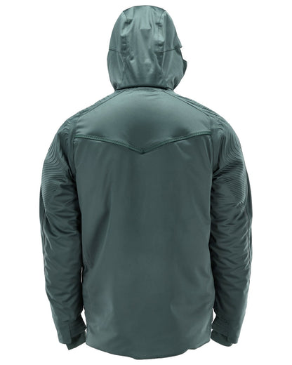 Forest Green Coloured Mascot Workwear Mens Customized Ultimate Stretch Winter Jacket on white background 