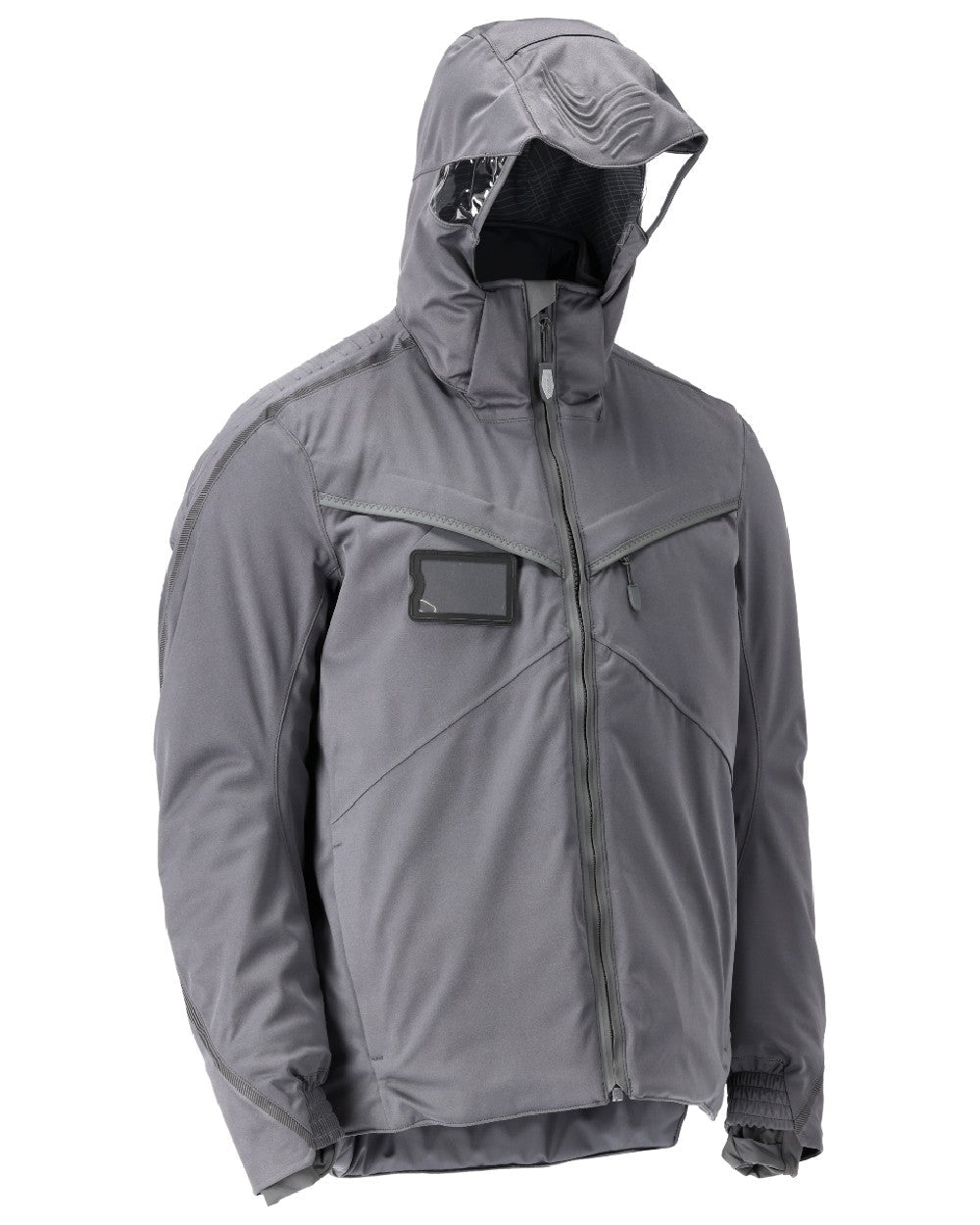 Stone Grey Coloured Mascot Workwear Mens Customized Ultimate Stretch Winter Jacket on white background 