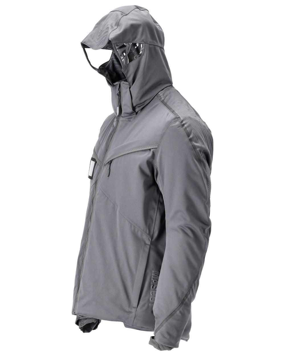 Stone Grey Coloured Mascot Workwear Mens Customized Ultimate Stretch Winter Jacket on white background 
