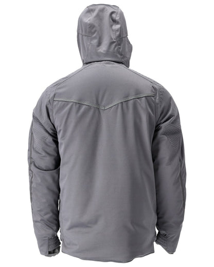 Stone Grey Coloured Mascot Workwear Mens Customized Ultimate Stretch Winter Jacket on white background 