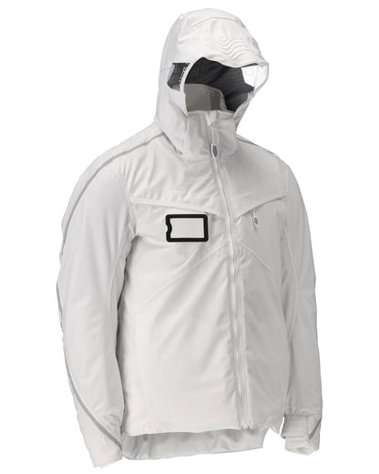 White Coloured Mascot Workwear Mens Customized Ultimate Stretch Winter Jacket on white background 