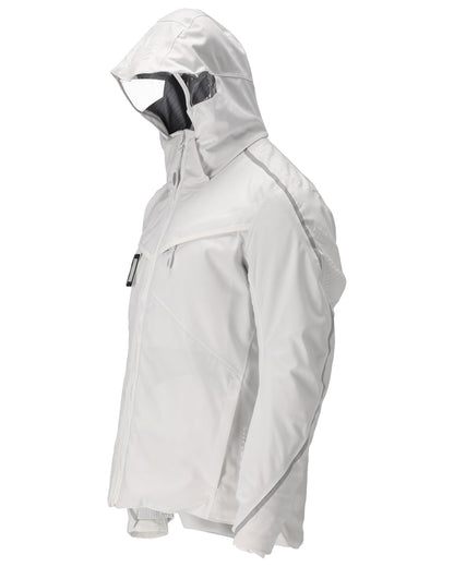 White Coloured Mascot Workwear Mens Customized Ultimate Stretch Winter Jacket on white background 
