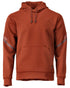 Autumn Red Coloured Mascot Workwear Mens Customized Water Repellent Fleece Hoodie on white background 