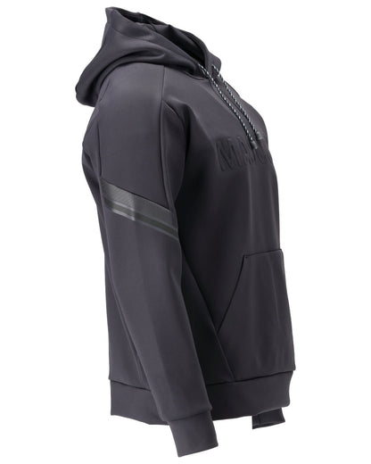 Dark Navy Coloured Mascot Workwear Mens Customized Water Repellent Fleece Hoodie on white background 