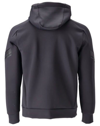 Dark Navy Coloured Mascot Workwear Mens Customized Water Repellent Fleece Hoodie on white background 