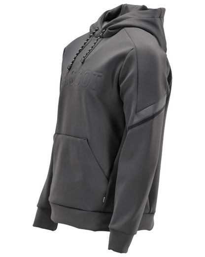 Stone Grey Coloured Mascot Workwear Mens Customized Water Repellent Fleece Hoodie on white background 