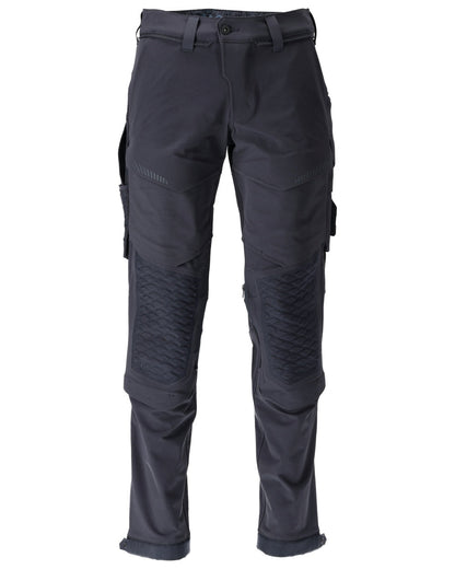 Dark Navy Coloured Mascot Workwear Mens Customized Water Repellent Trousers on white background 