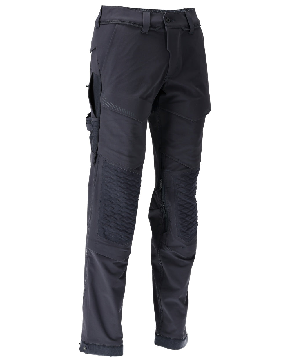 Dark Navy Coloured Mascot Workwear Mens Customized Water Repellent Trousers on white background 