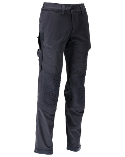 Dark Navy Coloured Mascot Workwear Mens Customized Water Repellent Trousers on white background 