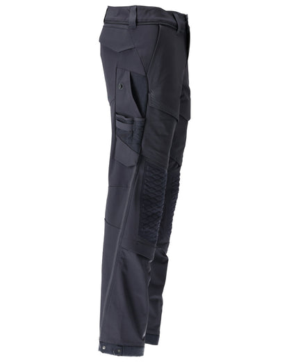 Dark Navy Coloured Mascot Workwear Mens Customized Water Repellent Trousers on white background 