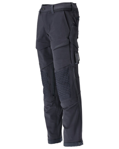 Dark Navy Coloured Mascot Workwear Mens Customized Water Repellent Trousers on white background 