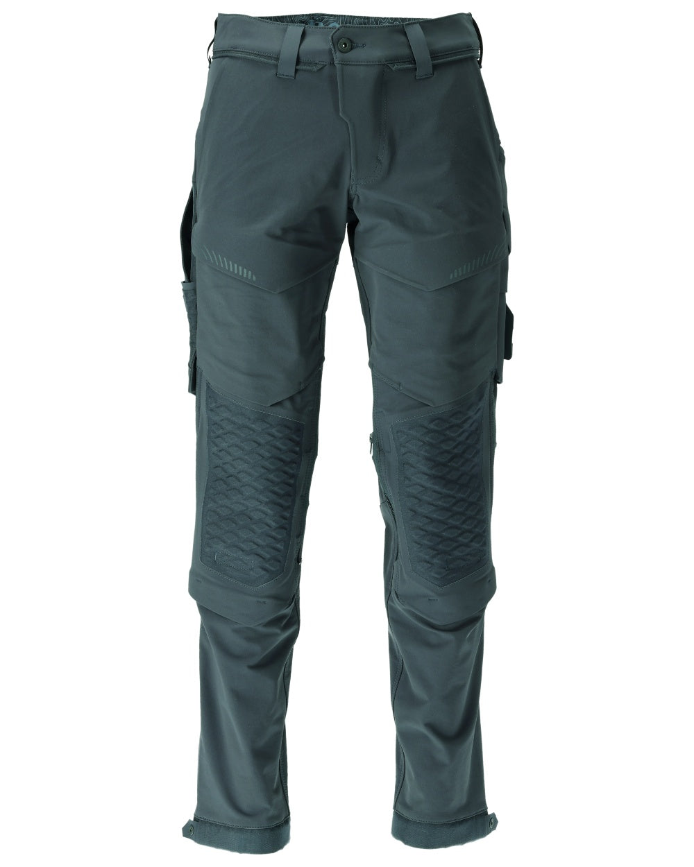Forest Green Coloured Mascot Workwear Mens Customized Water Repellent Trousers on white background 