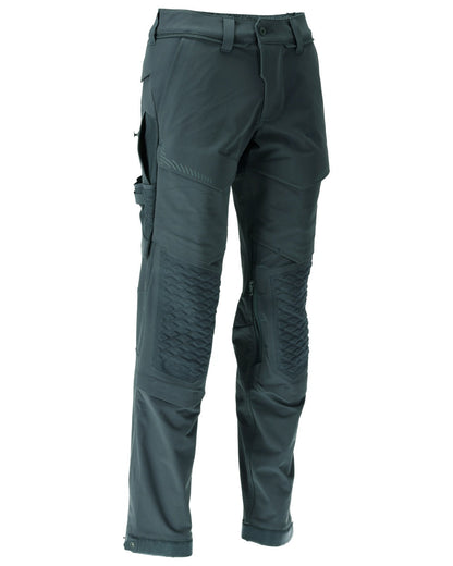 Forest Green Coloured Mascot Workwear Mens Customized Water Repellent Trousers on white background 