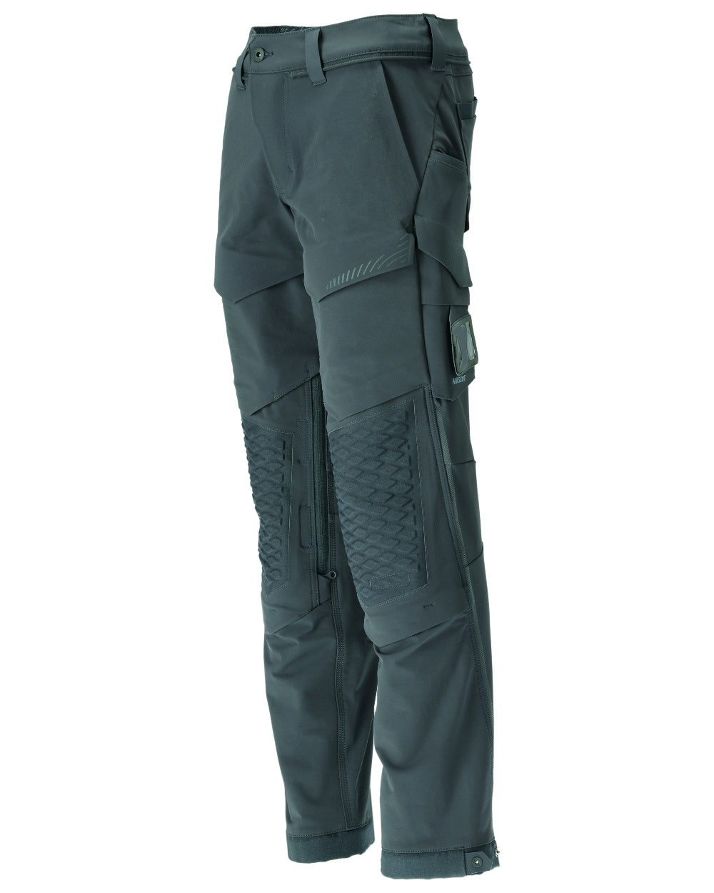 Forest Green Coloured Mascot Workwear Mens Customized Water Repellent Trousers on white background 