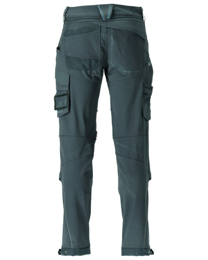 Forest Green Coloured Mascot Workwear Mens Customized Water Repellent Trousers on white background 