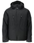 Black Coloured Mascot Workwear Mens Customized Waterproof Winter Jacket on white background 