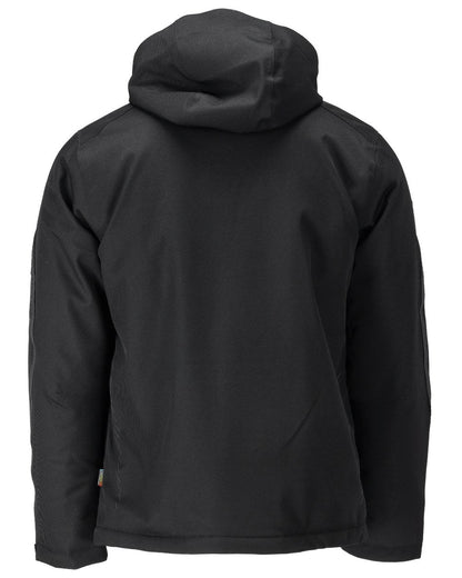 Black Coloured Mascot Workwear Mens Customized Waterproof Winter Jacket on white background 