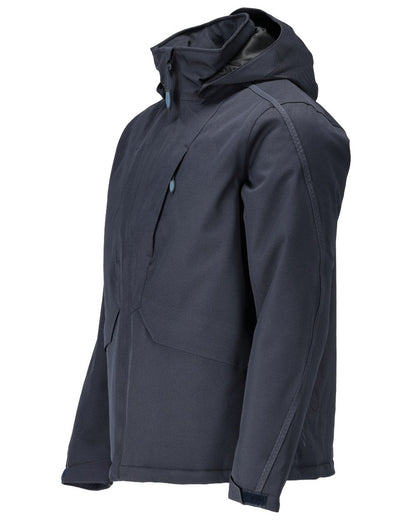 Dark Navy Coloured Mascot Workwear Mens Customized Waterproof Winter Jacket on white background 