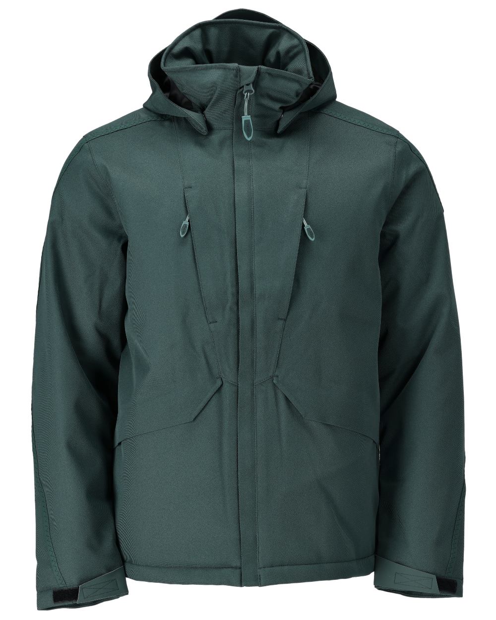 Forest Green Coloured Mascot Workwear Mens Customized Waterproof Winter Jacket on white background 