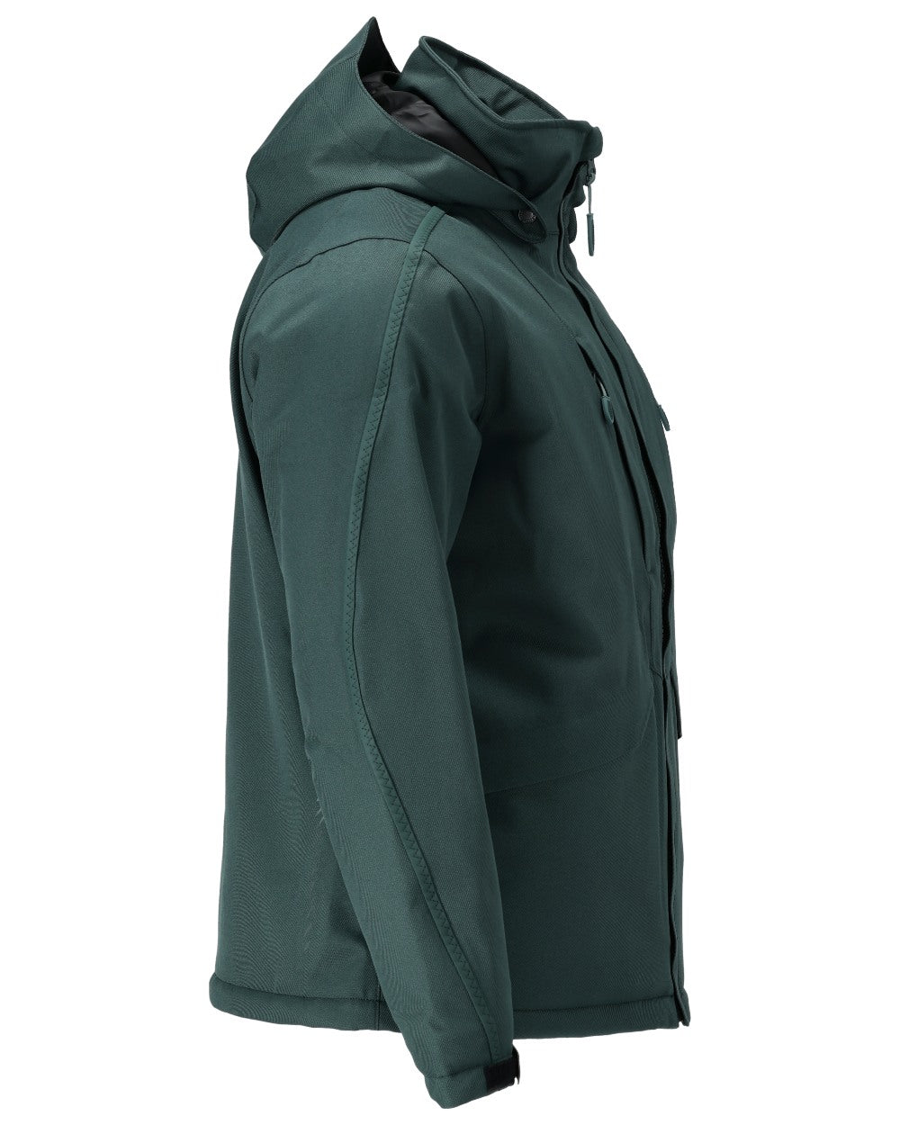 Forest Green Coloured Mascot Workwear Mens Customized Waterproof Winter Jacket on white background 