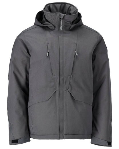 Stone Grey Coloured Mascot Workwear Mens Customized Waterproof Winter Jacket on white background 