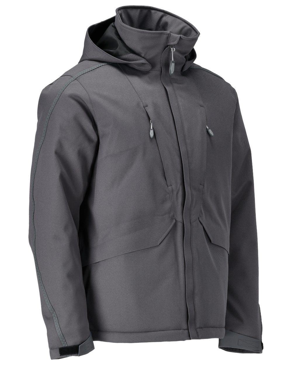 Stone Grey Coloured Mascot Workwear Mens Customized Waterproof Winter Jacket on white background 