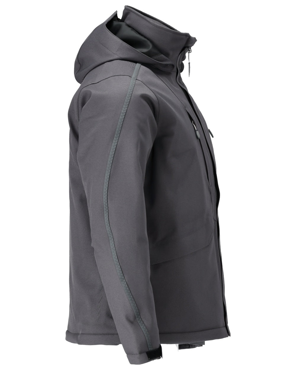 Stone Grey Coloured Mascot Workwear Mens Customized Waterproof Winter Jacket on white background 
