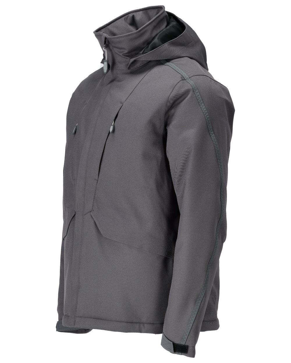 Stone Grey Coloured Mascot Workwear Mens Customized Waterproof Winter Jacket on white background 