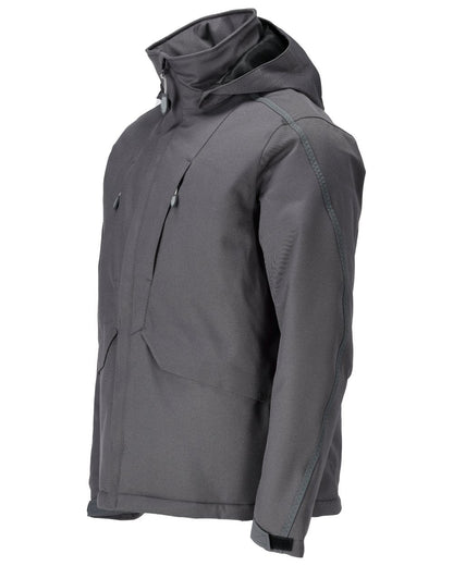 Stone Grey Coloured Mascot Workwear Mens Customized Waterproof Winter Jacket on white background 