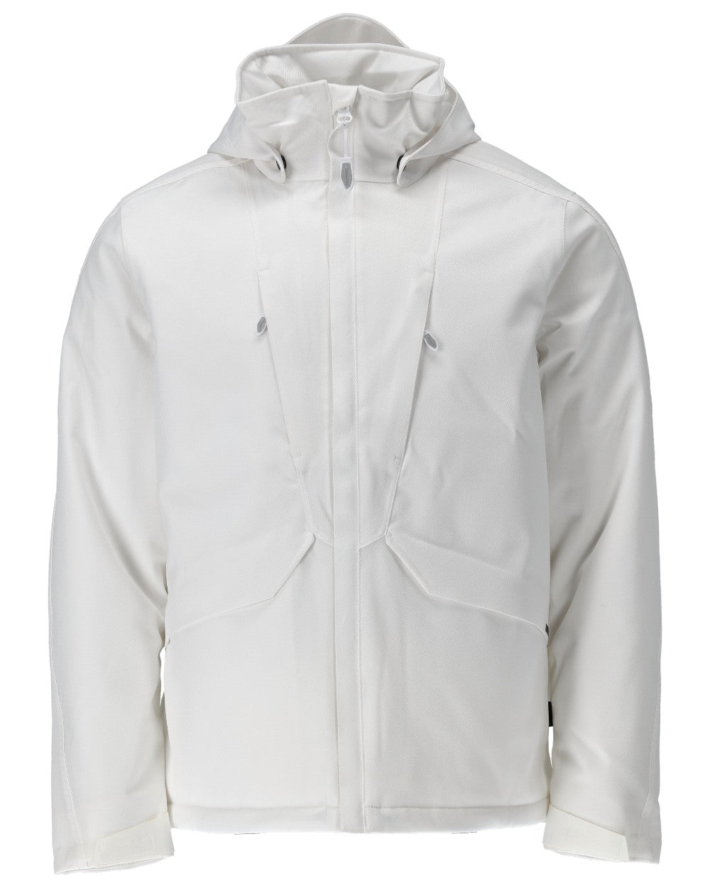 White Coloured Mascot Workwear Mens Customized Waterproof Winter Jacket on white background 