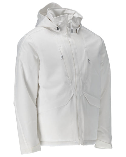 White Coloured Mascot Workwear Mens Customized Waterproof Winter Jacket on white background 