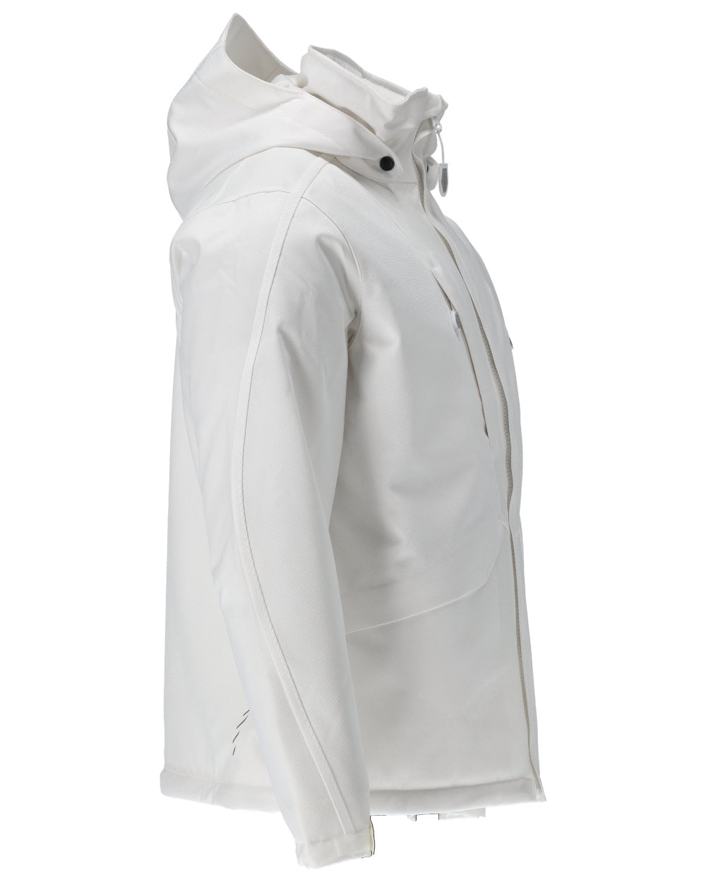 White Coloured Mascot Workwear Mens Customized Waterproof Winter Jacket on white background 