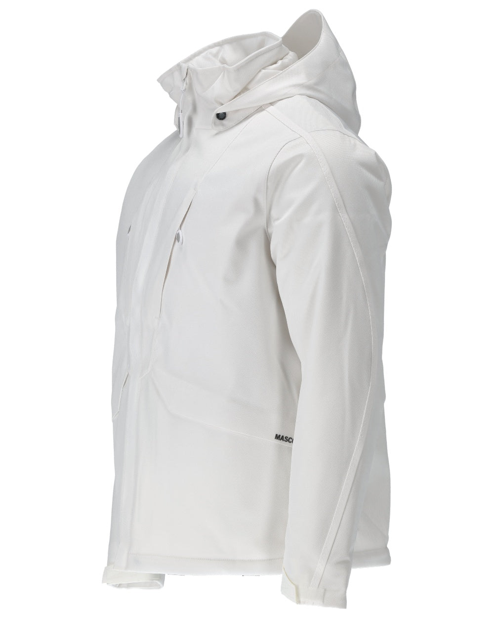 White Coloured Mascot Workwear Mens Customized Waterproof Winter Jacket on white background 