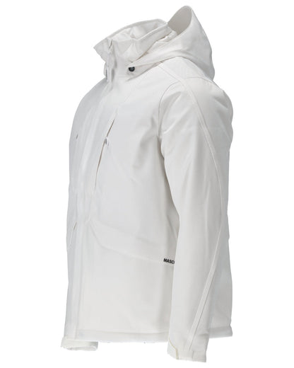 White Coloured Mascot Workwear Mens Customized Waterproof Winter Jacket on white background 