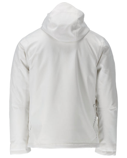White Coloured Mascot Workwear Mens Customized Waterproof Winter Jacket on white background 