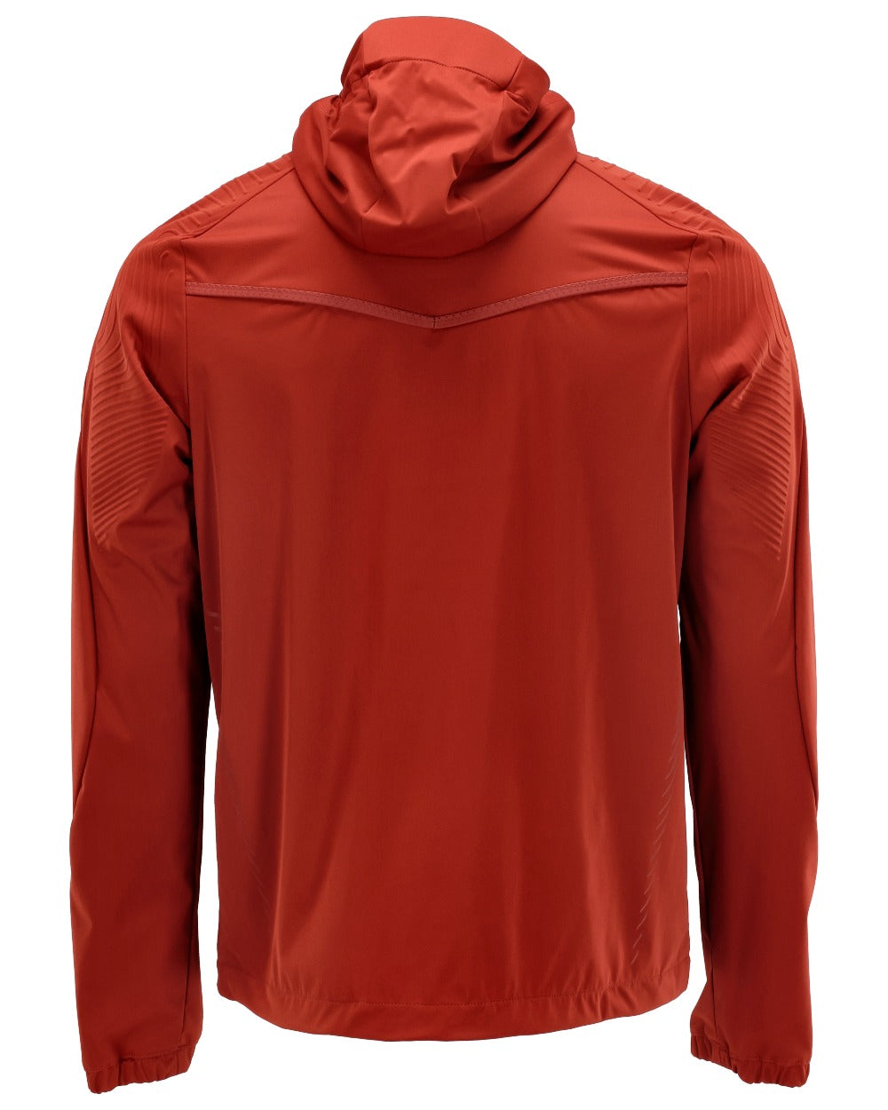 Autumn Red Coloured Mascot Workwear Mens Customized Windproof Jacket on white background 