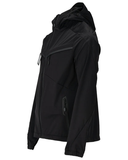 Black Coloured Mascot Workwear Mens Customized Windproof Jacket on white background 