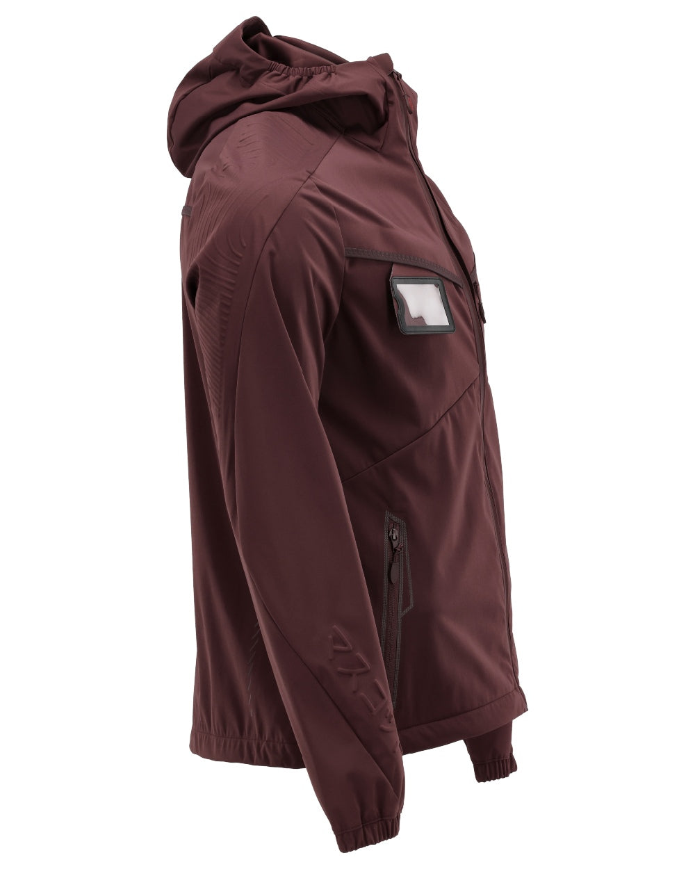 Bordeaux Coloured Mascot Workwear Mens Customized Windproof Jacket on white background 