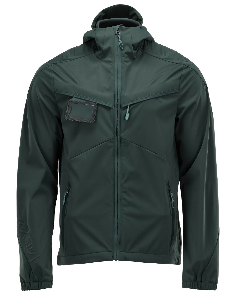 Forest Green Coloured Mascot Workwear Mens Customized Windproof Jacket on white background 