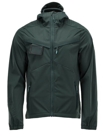 Forest Green Coloured Mascot Workwear Mens Customized Windproof Jacket on white background 
