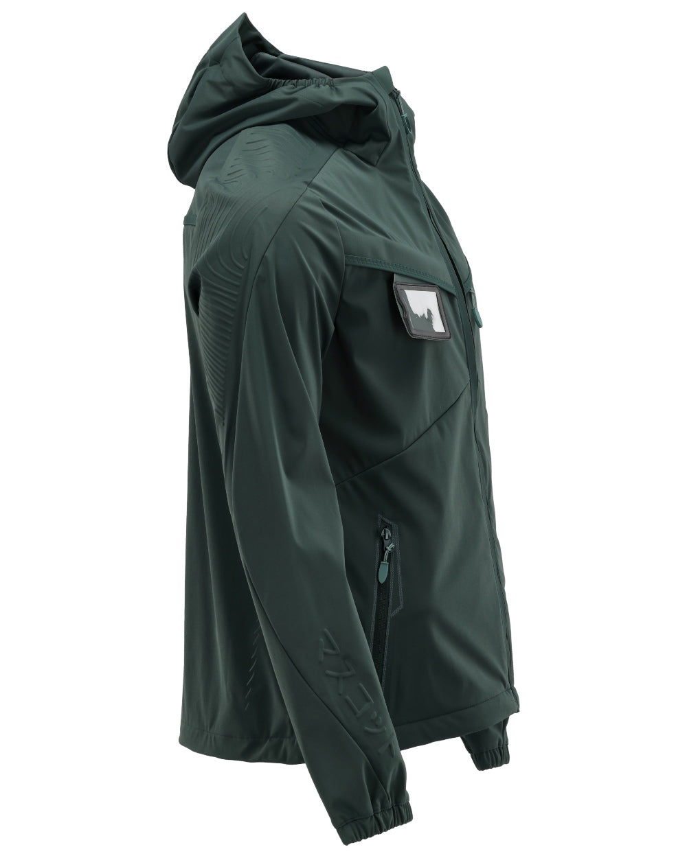 Forest Green Coloured Mascot Workwear Mens Customized Windproof Jacket on white background 