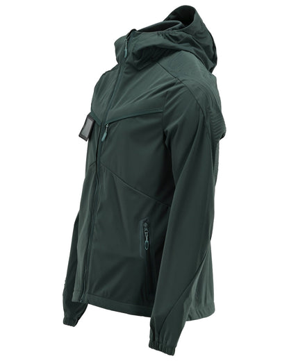 Forest Green Coloured Mascot Workwear Mens Customized Windproof Jacket on white background 