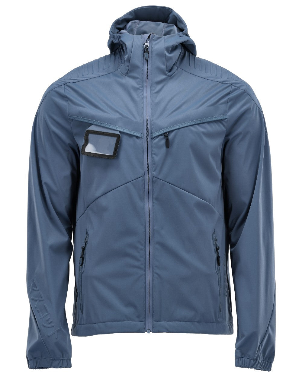 Stone Blue Coloured Mascot Workwear Mens Customized Windproof Jacket on white background 