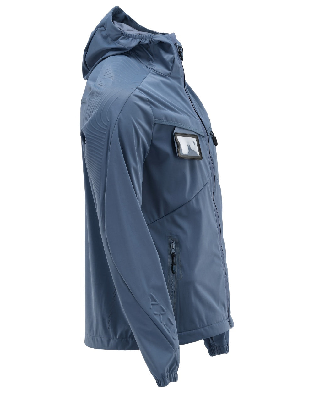 Stone Blue Coloured Mascot Workwear Mens Customized Windproof Jacket on white background 